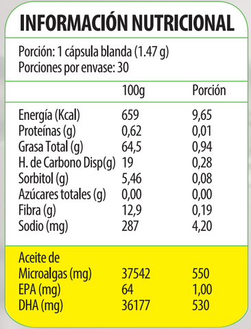 Omega up vegan DHA-30 cápsulas blandas