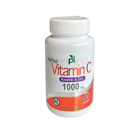 Vitamina C con rosa mosqueta y zinc 1.000 mg-100 cáps