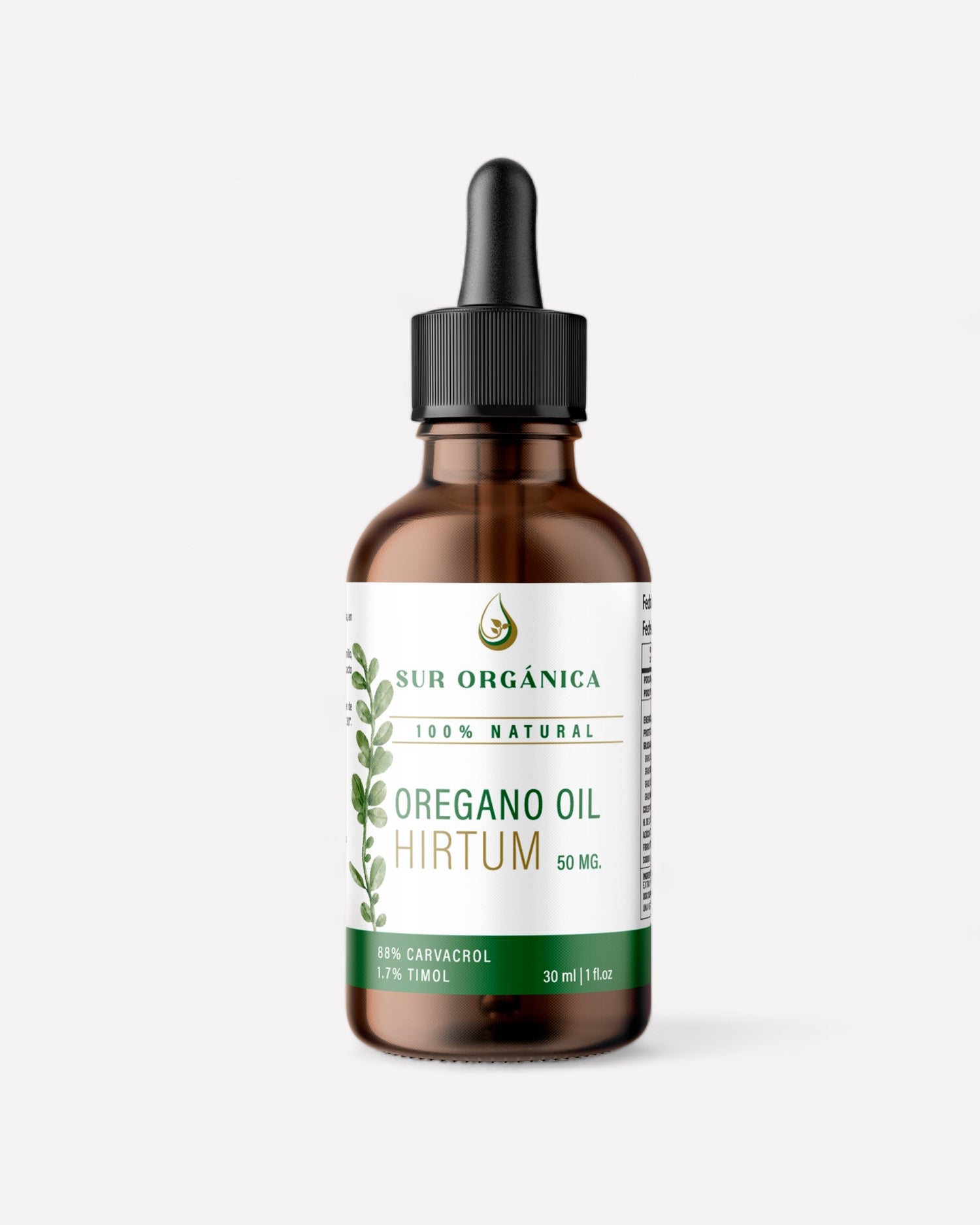 Aceite de oregano ideal para el helycobacter pylori y candidiasis, de la marca sur organica