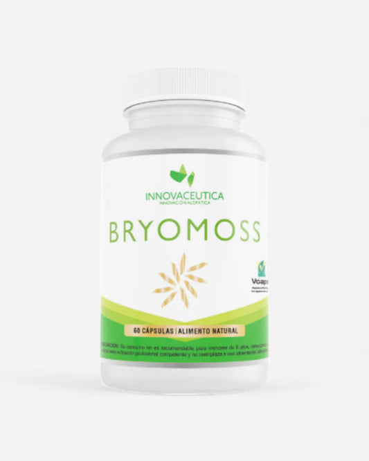 Frasco de Bryomoss, 60 cápsulas, alimento natural, Ortomolecular Chile 