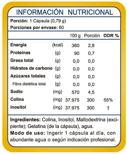 Colina & inositol 300/300 mg-60 cáps