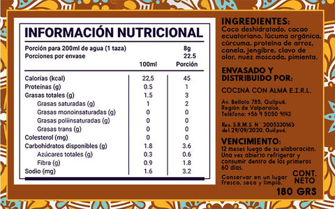 Golden Milk Cacao-180 grs