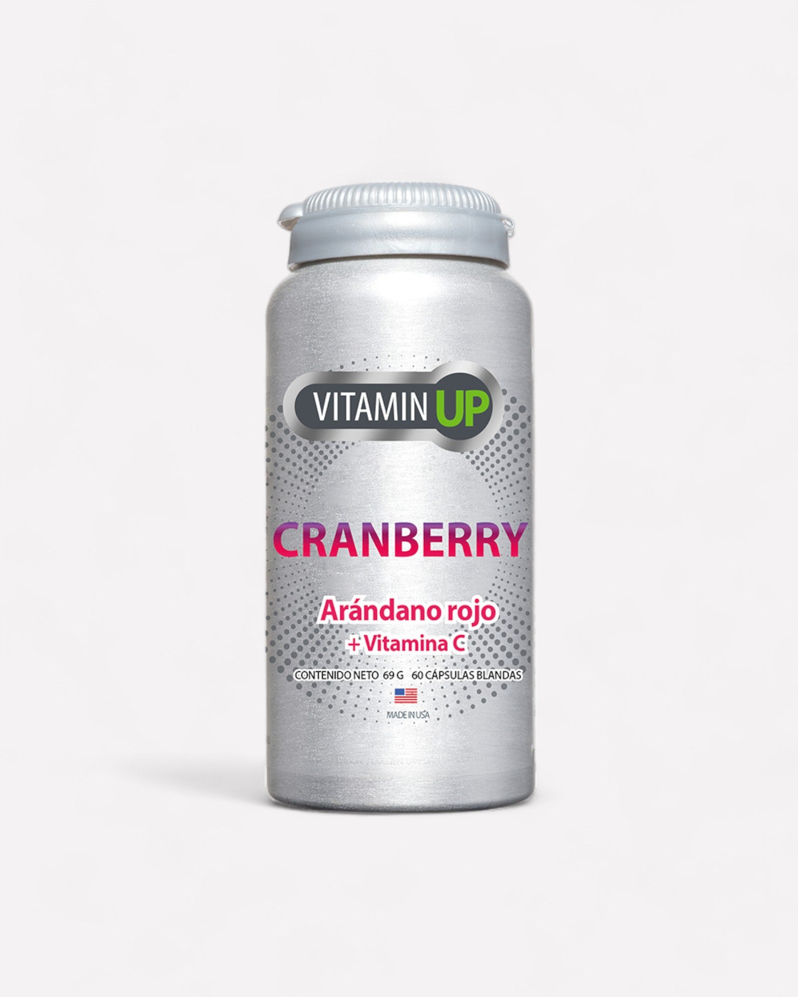 Frasco de Cranberry arándano rojo + vitamina c, 60 cápsulas blandas, Ortomolecular Chile 