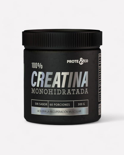Frasco de Creatina Monohidratada en polvo, 300 gramos, sin sabor, Ortomolecular Chile 