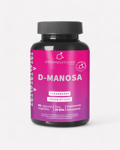 D-Manosa+Cranberry+Probióticos. Ayuda a prevenir y tratar infecciones urinarias. 