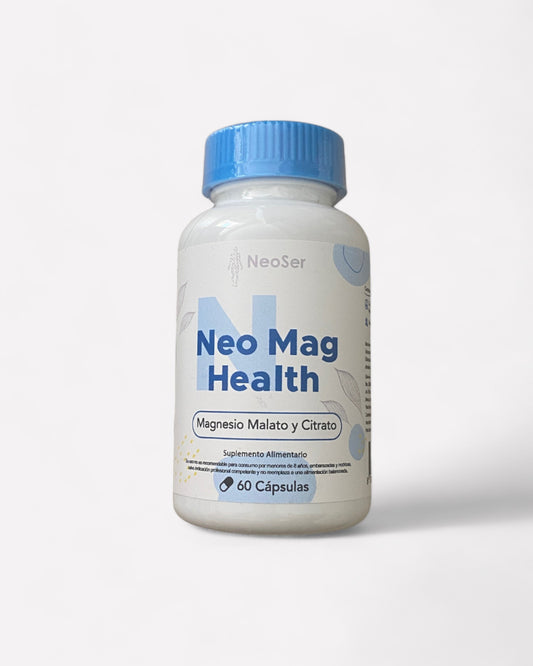 Neo Mag Health (Magnesio Citrato + Magnesio Malato)-60 cáps