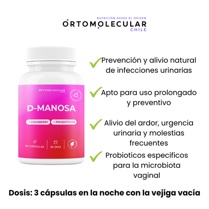 D-Manosa+Cranberry+Probióticos-90 cáps