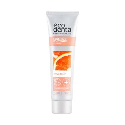 pasta dental para dentes sensibles, blanqueadora, vegano, sin fluor, de origen natural, rda50