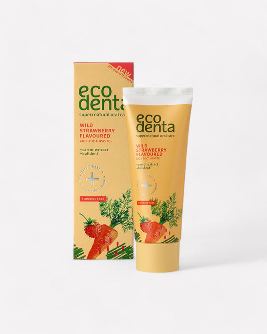 Caja Ecodenta con pasta dental fresa, Ortomolecular Chile 