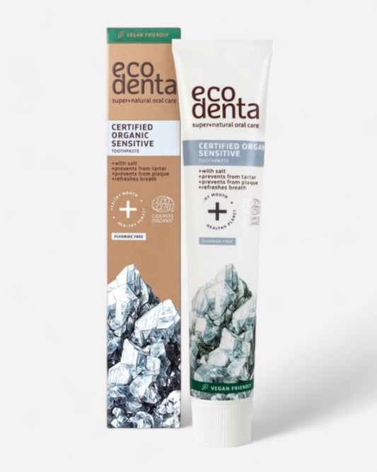 Caja Ecodenta con pasta dental para dientes sensibles, 75 ml, Ortomolecular Chile 