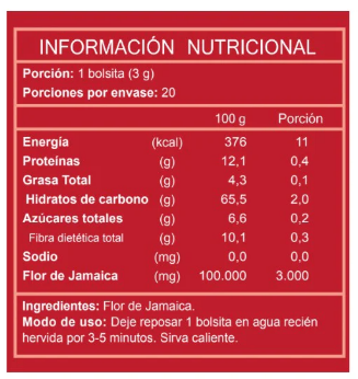 Flor de Jamaica-20 bolsitas