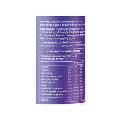 Ultra Magnesio Triple Liposomal-60 cáps