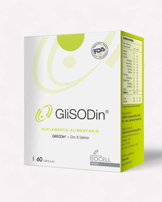 Caja de GliSODin, 60 cápsulas, Ortomolecular Chile 