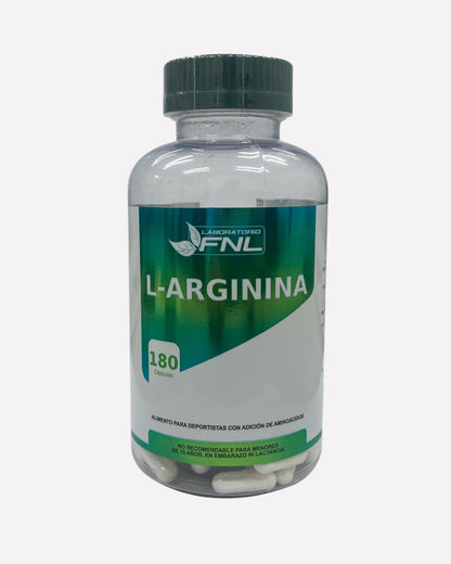 Frasco de L-Arginina de 180 cápsulas, Ortomolecular Chile 