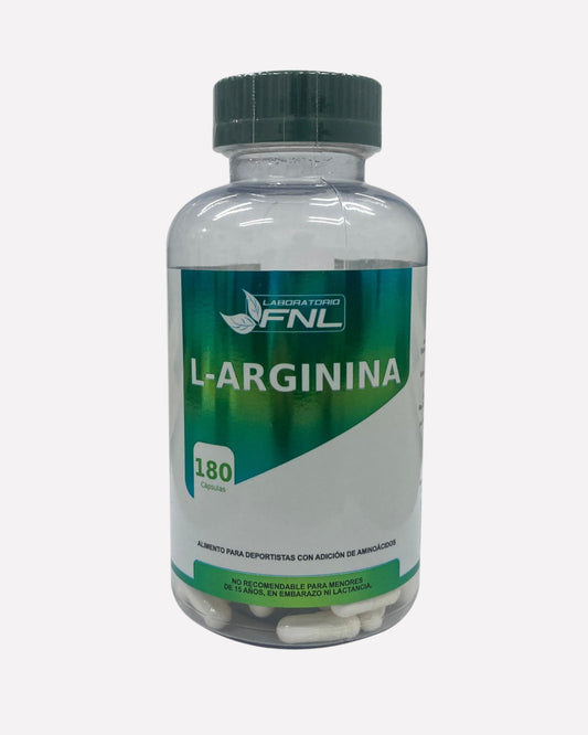 Frasco de L-Arginina de 180 cápsulas, Ortomolecular Chile 