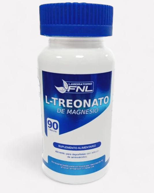 Frasco de L-Treonato de magnesio, 90 cápsulas, suplemento alimentario, Ortomolecular Chile 