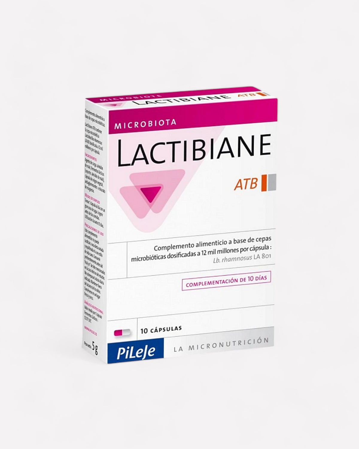 Caja de Lactibiane ATB, 10 cápsuñas, Ortomolecular Chile 