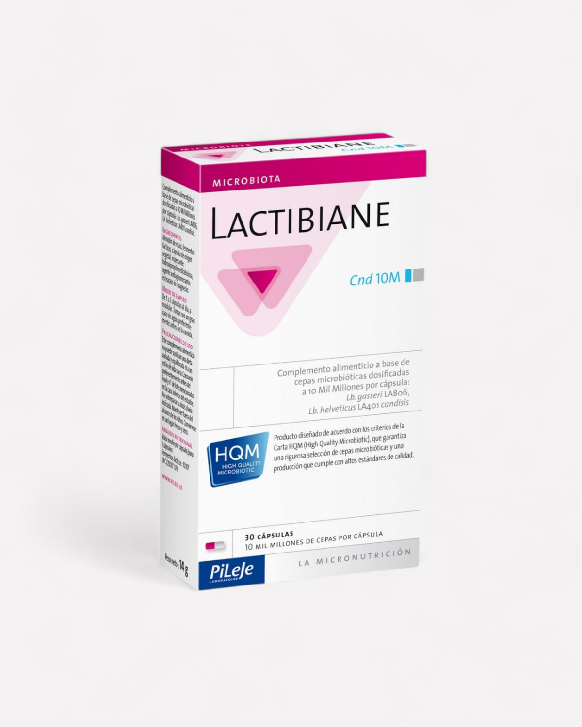 Caja de Lactibiane Cnd 10M, 30 cápsulas, Ortomolecular Chile 