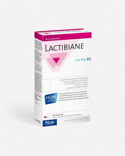 Caja de Lactibiane Cnd 10M, 30 cápsulas, Ortomolecular Chile 