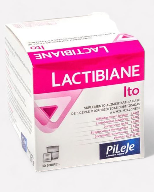 Caja de Lactibiane Ito Niños, 30 sachets o sobres, Ortomolecular Chile 