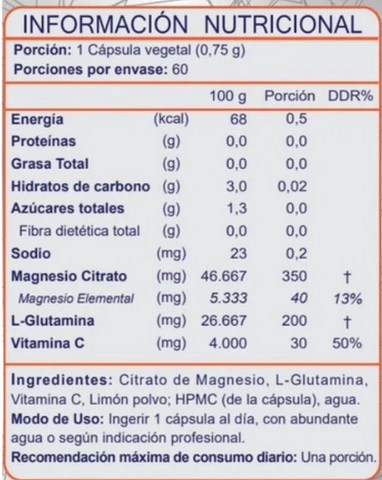 Magnesio citrato 350 mg-60 cáps