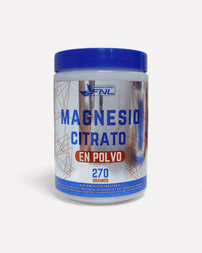 Frasco de Magnesio citrato polvo, 270 gramos, Ortomolecular Chile 