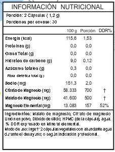 Neo Mag Health (Magnesio Citrato + Magnesio Malato)-60 cáps