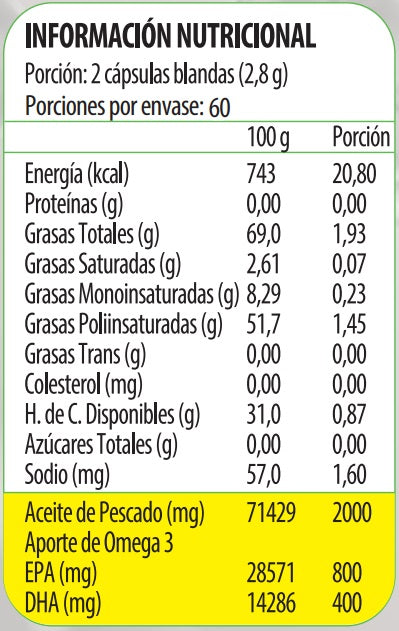 Omega 3 up ultra pure-120 cápsulas blandas