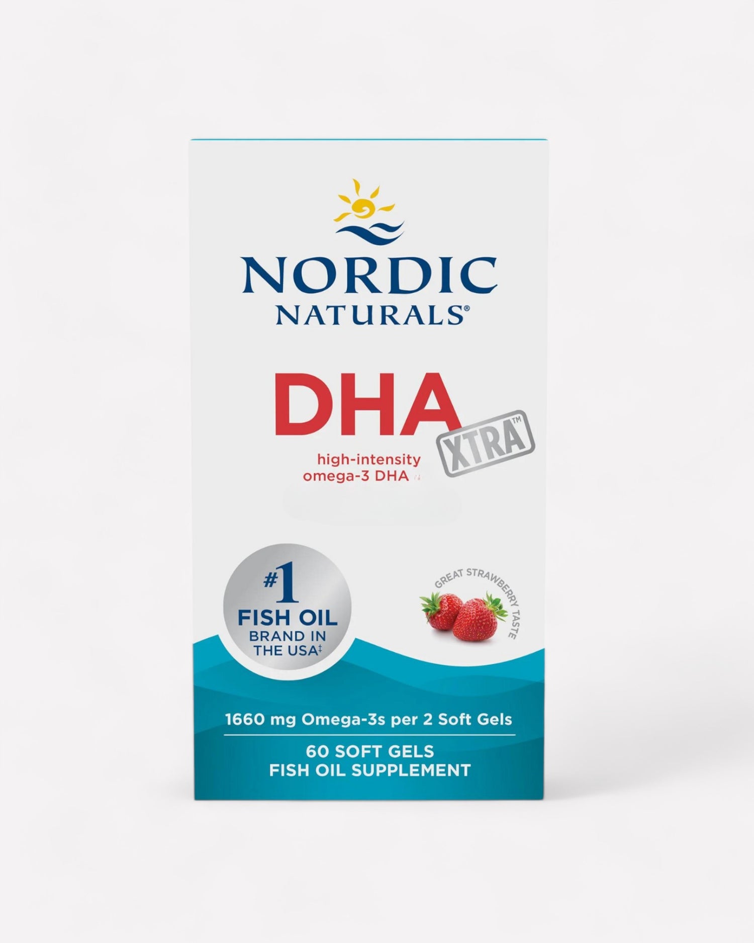 Caja de Omega 3 DHA Xtra alta concentración, 60 cápsulas blandas, Ortomolecular Chile 