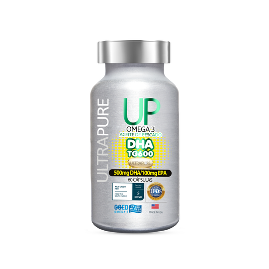Frasco de Omega 3 ultra pure DHA TG, 60 cápsulas blandas, Ortomolecular Chile