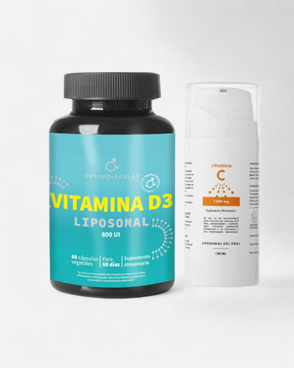 Pack Defensas compuesto por Vitamina D3 Liposomal y Vitamina C en Gel Oral de Norvita