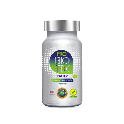 Frasco de probiótico daily, 60 cápsulas, Ortomolecular Chile 