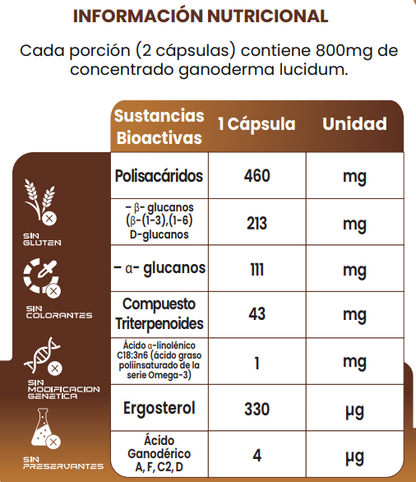 Reishi 500 mg-60 cáps