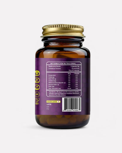Trans-Resveratrol 500 mg-60 cáps