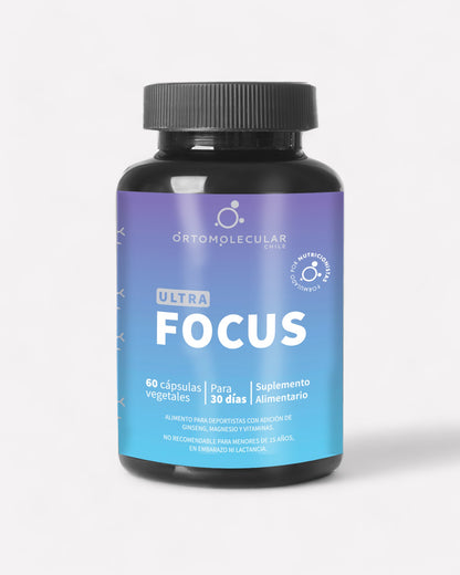 Frasco de Ultra Focus de 60 Cápsulas para 30 días, Ortomolecular Chile