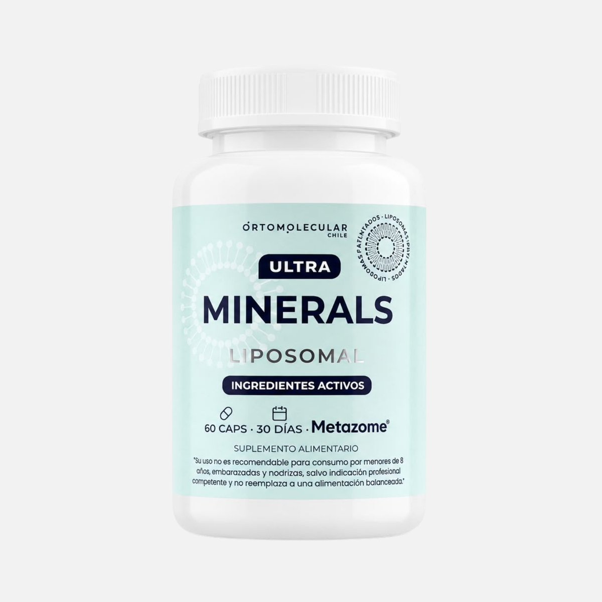 Multi mineral de ortomolecular chile picolinato de cromo, yoduro de potasio, bisglicinato de hierro, vitamina c, oxido de magnesio, molibdeno sodico, zinc, cobre, selenio