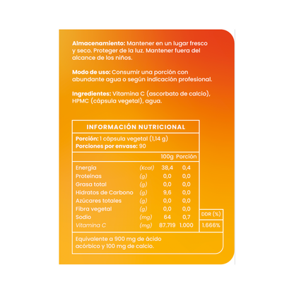 Vitamina C neutra 1.000 mg-90 cáps