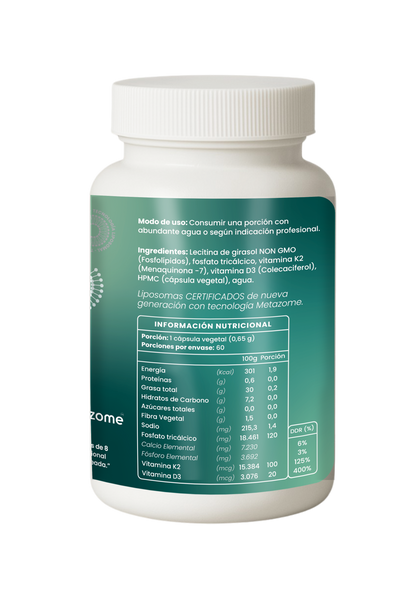 vitamina d3+k2, 2 mena Q7, liposomal con certificación y patente