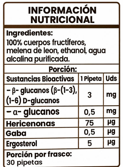 Melena de León Doble Extracto en Gotas 3:1