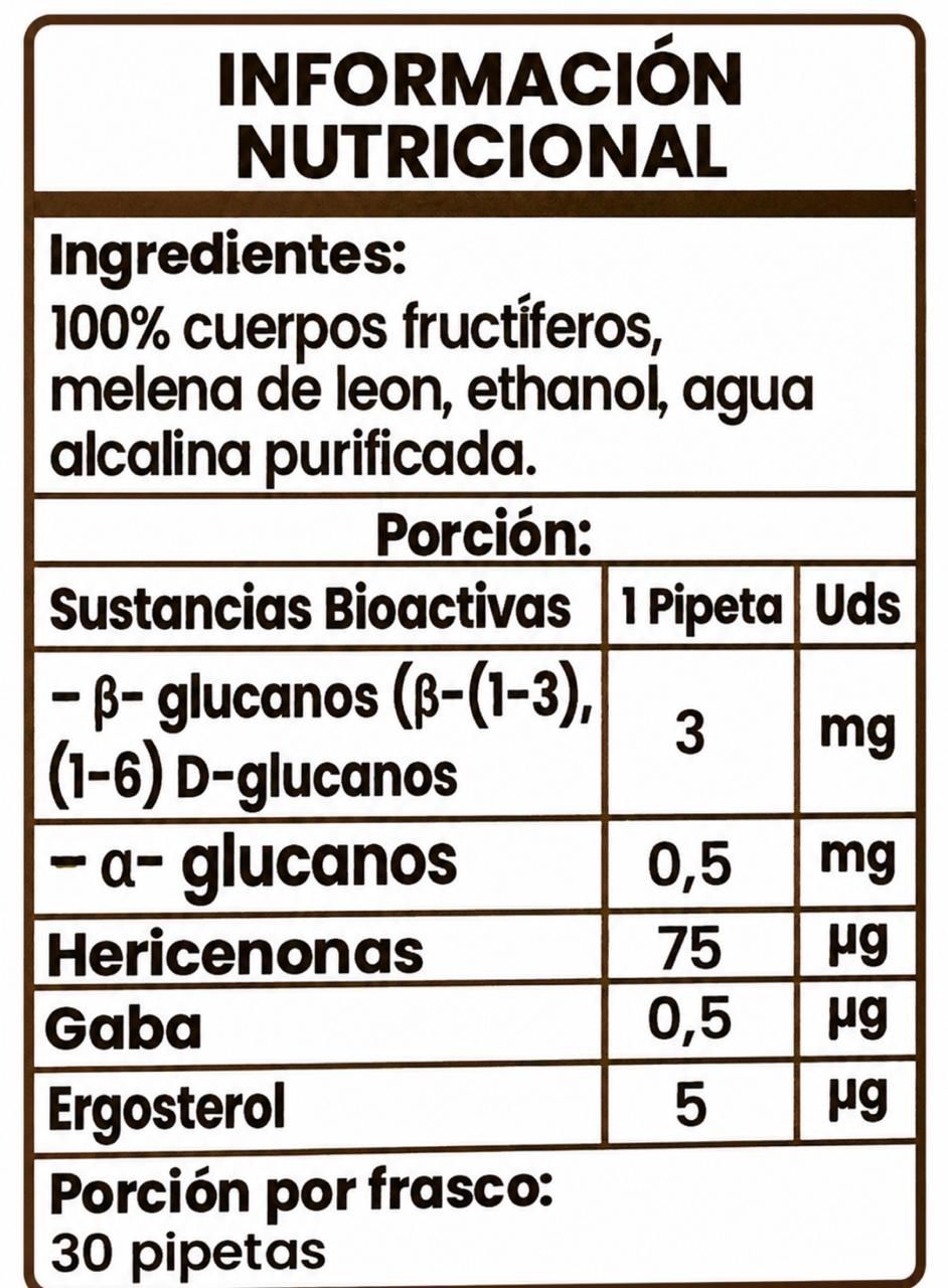 Melena de León Doble Extracto en Gotas 3:1 - 30 ml