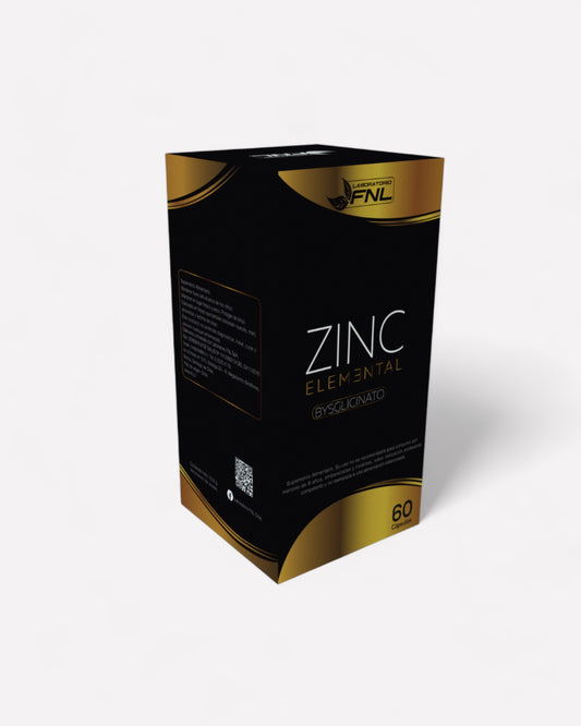 Caja de Zinc Elemental (Bisglicinato), 20 mg, 60 cápsulas, Ortomolecular Chile 