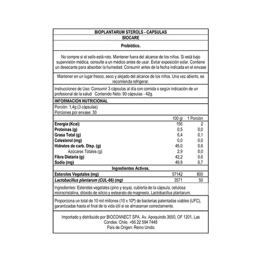 BioPlantarum Plus Sterols-90 cáps