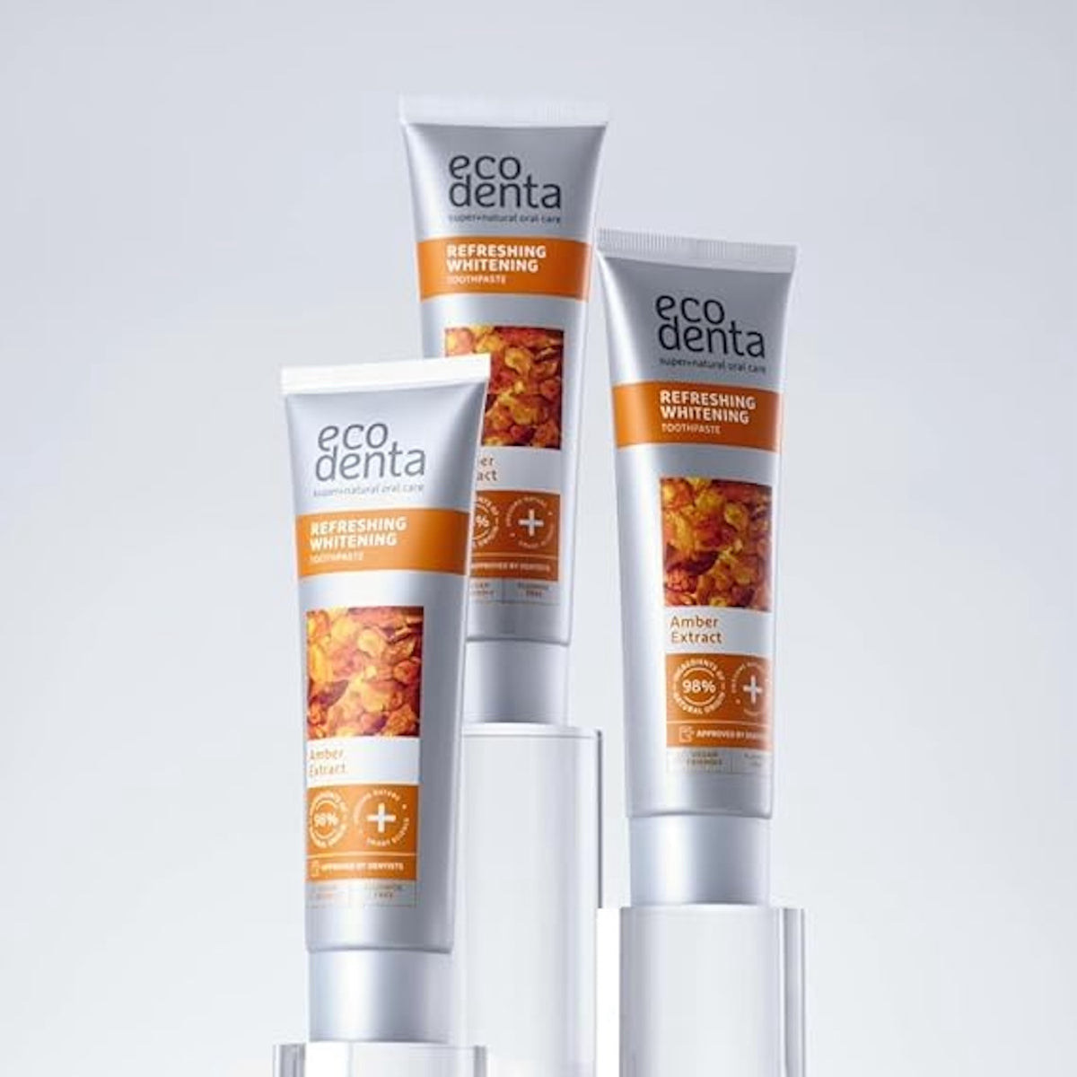 Pasta dental blanqueadora con extracti de ambar, aprovado por dentistas, vegano, aliento fresco, sin fluor