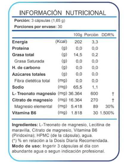 L-Treonato de magnesio-90 cáps