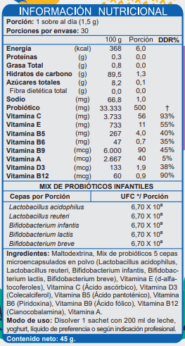 Vitaminas+Probióticos mini-30 sobres