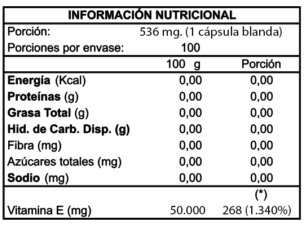 Vitamina E-400 mix tocoferoles-100 softgels