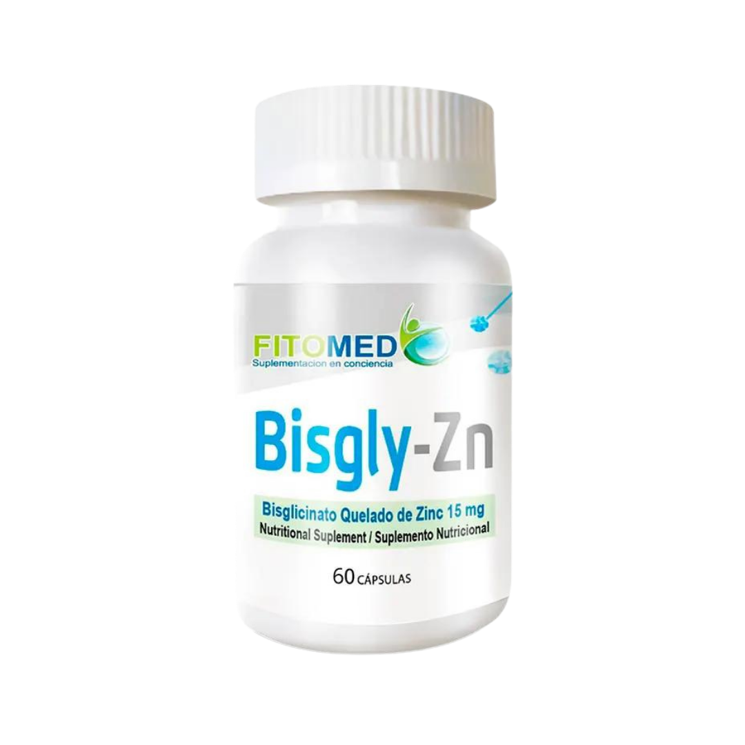 Bisgly Zn 15 mg-60 cáps