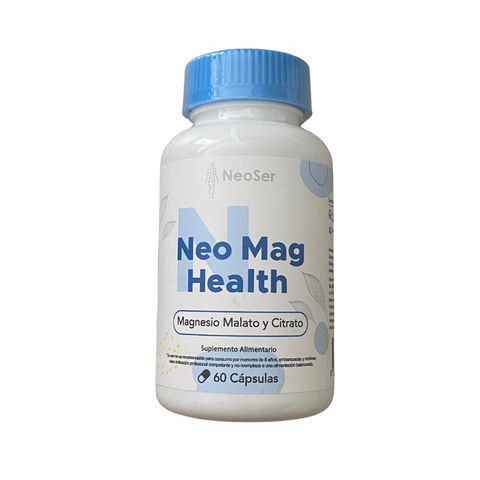 Neo Mag Health (Magnesio Citrato + Magnesio Malato)-60 cáps