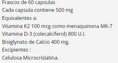 Kadox complex vitaminas K2+D3+Ca-60 cáps
