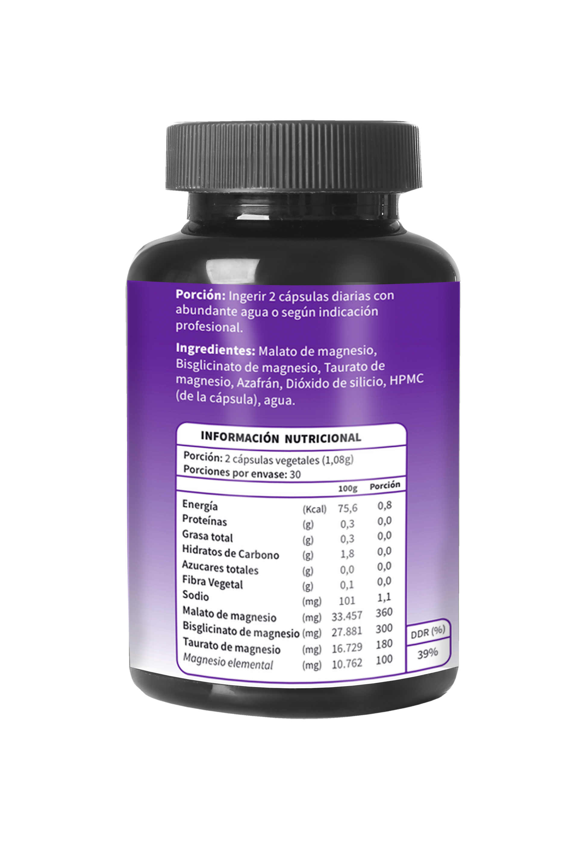 Tabla nutricional ultra magnesio triple